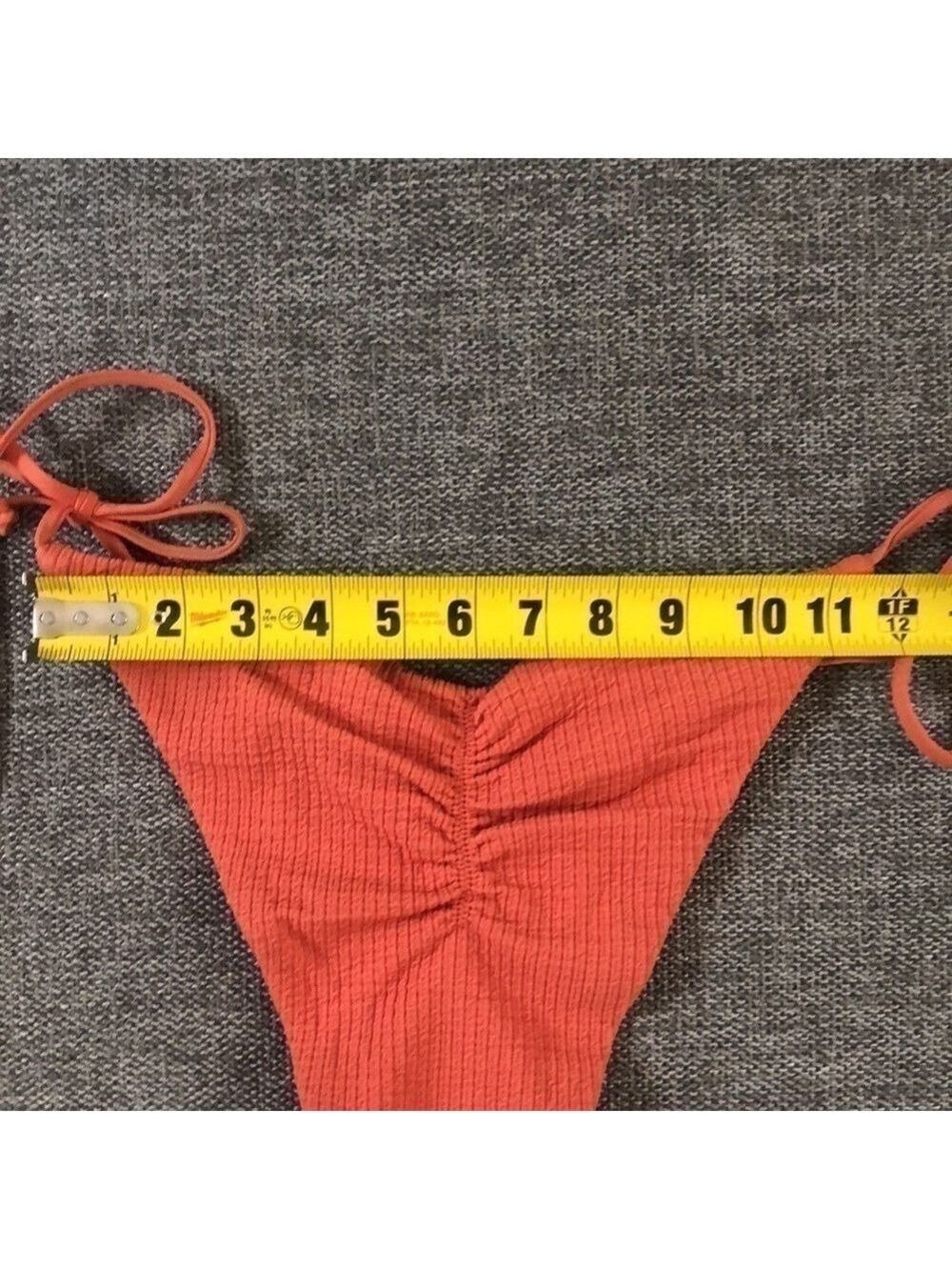 Women’s BECCA Beccaswim Pucker Up Tie Side Swim Bottom Swimwear Ginger M - Picture 15 of 15